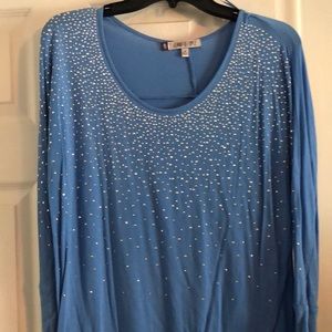 JLO long sleeve sparkly shirt